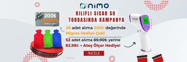 52 Adet Sıcak Su Torbası Alımına %7,7 İndirim + Temassız Ateş Ölçer Hediye!
